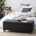 thumbnail image 1 of Bouclair Banc de Rangement en Similicuir Noir, 1 of 9