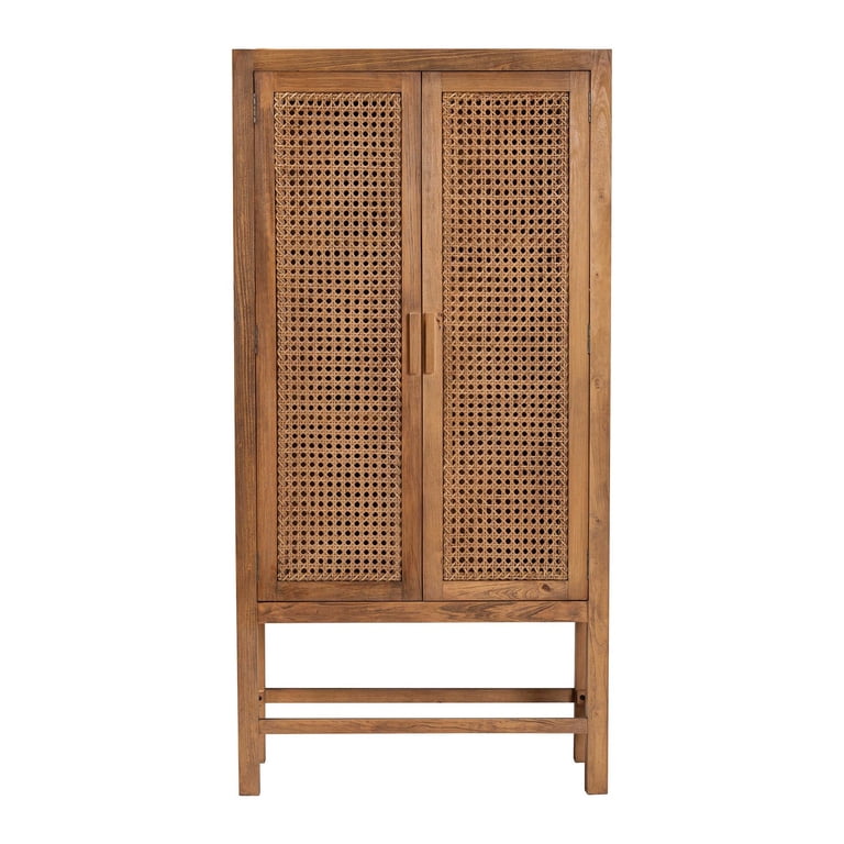 bali & pari Sibu Bohemian Natural Rattan and Teak Wood Tall