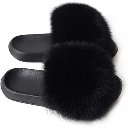 

Women s Fur Slides Furry Slide Sandal for Outdoor Fur Slippers