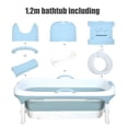 thumbnail image 6 of Wliqien 58/50/46 inch Foldable Bathtub, Portable Bathtub for Adult, Large Collapsible Tub, Freestanding Surround Collapsible Bathtub, Effortless Folding Bathtub, Hot Bath, Ice Bath (Blue), 6 of 7