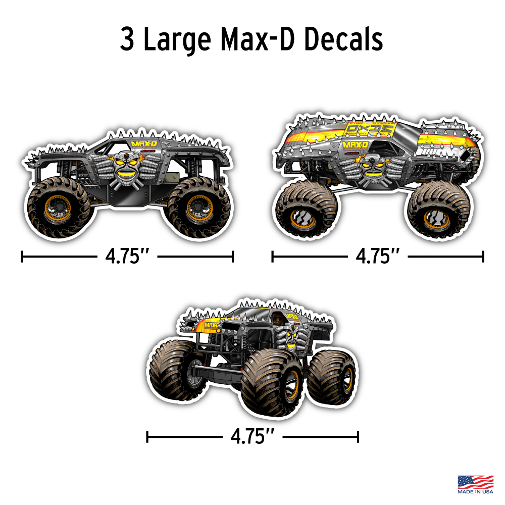 Buy Monster Jam Maximum Destruction MaxD Truck 9 Piece Licensed