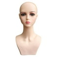 thumbnail image 2 of Realistic Mannequin Head Display Stand Tabletop Manikin for Jewelry s Displaying Making Styling Hats Beginner Stylist Shopping Mall Style B, 2 of 10