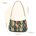 thumbnail image 3 of FORMRS Womens Shoulder Bag with Chain Strap Clutch Purse Cute Tote Handbag, Yellow Geometric, 3 of 7