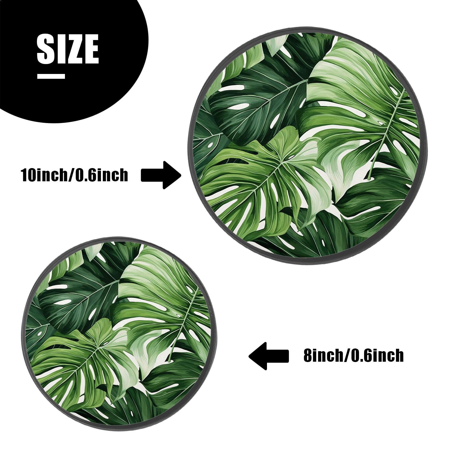 Stove Burner Covers 4 Pcs for Home Decor Cooktop Decorative ,palm leaf Art, Round Electric Stove Burner Covers 8Inch And 10Inch