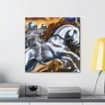 thumbnail image 4 of Cowboy Riding Wild Steed - Canvas, 4 of 10