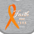 thumbnail image 4 of Inktastic Faith over Fear Leukemia Awareness with Orange Ribbon Boys or Girls Baby Bib, 4 of 4