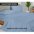thumbnail image 3 of Royale Linens 2 Pack Bulk Flat Sheet Set Top Sheets Soft 1800 Microfiber Wrinkle & Stain Resistant for Hotel, Massage Table, Hospital, Dorm Queen Flat Sheet Sold Separately (Queen, Lake Blue), 3 of 9
