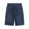 thumbnail image 6 of Swanpen Women's High Waist Stretchy Denim Bermuda Shorts, Elastic Waist Pull-On Biker Shorts with Pockets, 6 of 7