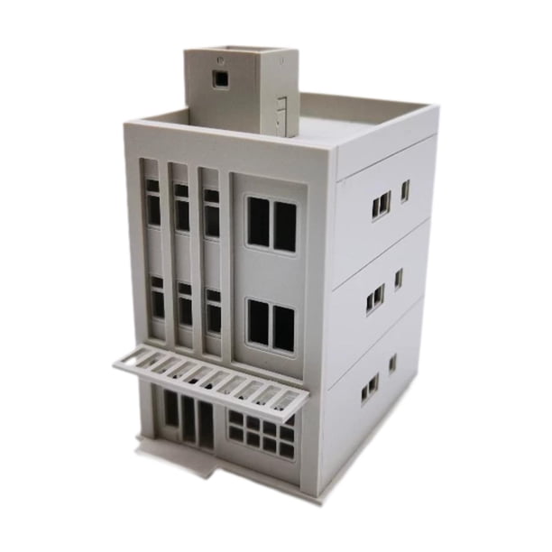 Modelo de diseño ferroviario para pintar DIY de paisaje de construcción de casas HO 1/64 para accesorios 11CMX16CMX20CM