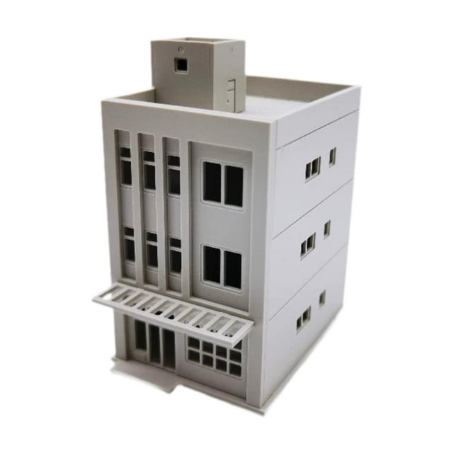 Milaget 1/64 HO House Building Railway Layout Model for Model Railway Layout Diorama 11cmx16cmx20cm