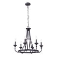 thumbnail image 3 of 53726-FB Craftmade Lighting Marlowe - Six Light Chandelier - 24 inches wide by 26.38 inches high-Flat Black Finish    -Traditional Installation, 3 of 3