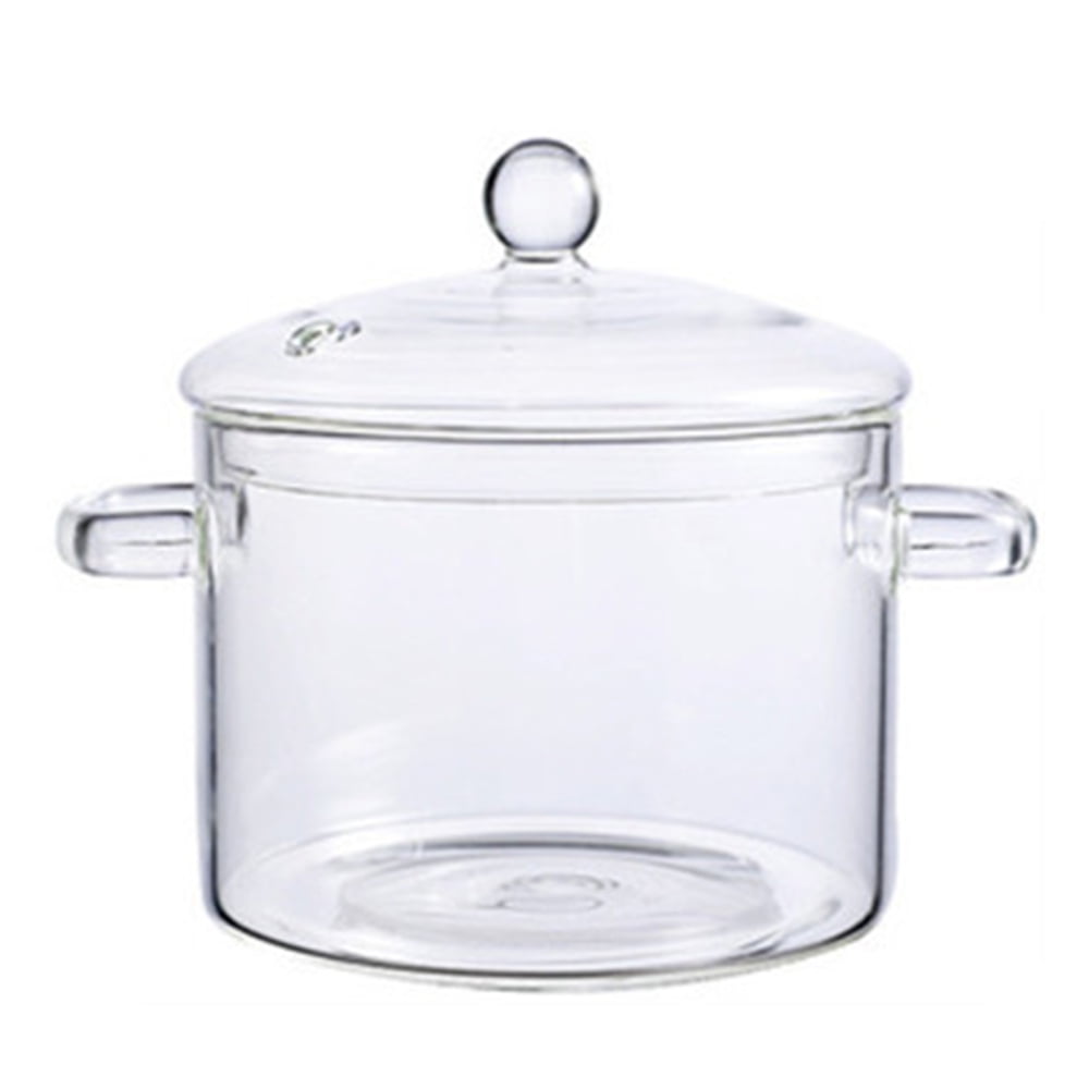 Clear Glass Cooking Stovetop Pots Thicker and Heavier Upgraded