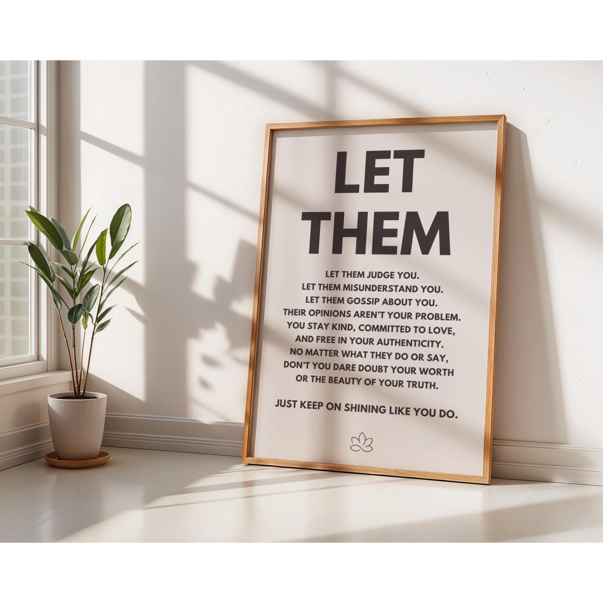 Motivational Let Them Poster For Minimalistic Home Or Office Decor Home Decor Office Wall Art