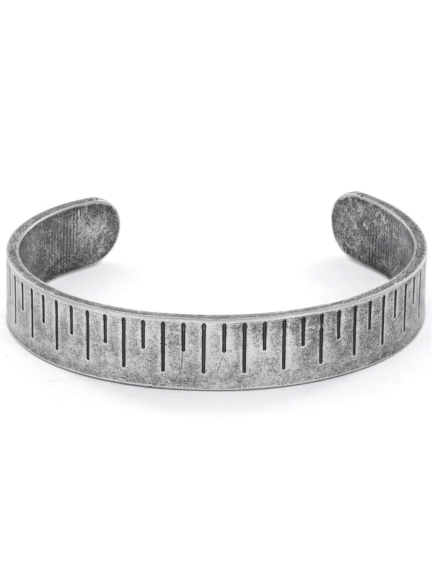 Coastal Jewelry Antiqued Ruler Cuff Bracelet (13mm) - 8 Inches