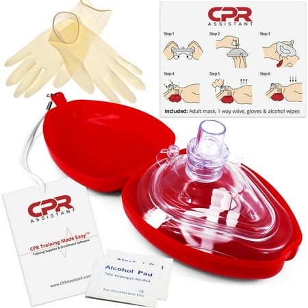 CPR Assistant CPR Mask & 1-way Valve Pocket Resuscitator Kit