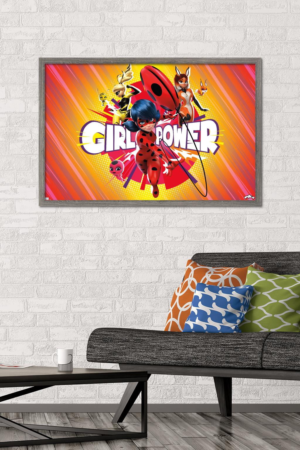 Miraculous - Girl Power Wall Poster, 22.375" x 34", Framed
