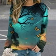 thumbnail image 2 of Landscape Butterfly Mom Sweatshirt For Women Long Sleeve Pullover, 2 of 7