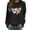 Black-4, variant on Wovix Women in October Pink Sweatshirts Breast Cancer Pumpkin Ghost Basic Shirt Halloween Long Sleeve Crewneck Tops