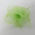 thumbnail image 5 of Bridal Flower Feather Hair Clip Fascinator Women's Day Wedding Races Headpiece Lime Green, 5 of 8