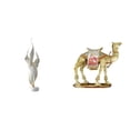 thumbnail image 1 of Escultura de camello con plumas, estatua moderna de resina, colección de arte, artesanía, adorno de escritorio, figura decorativa para chimenea,, 1 of 8