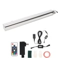thumbnail image 1 of QinaQin Stainless Steel Outdoor Wall Fountain with LED Strip Light and Remote Control for Pond or Patio, 1 of 8