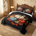 thumbnail image 3 of Erosebridal Pumpkin Variety Bed Spread Queen 3pcs,Fall Harvest Queen Coverlet Set,Dark Green,1 Quilt and 2 Pillowcases, 3 of 7