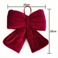 thumbnail image 3 of Adornos navideños con nudo de terciopelo, lazo de terciopelo burdeos, adorno para puerta de árbol de Navidad, decoración de pared, lazos, adornos navideños, decoraciones navideñas para exteriores, dec, 3 of 7