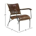 thumbnail image 5 of DecMode 26" x 29" Brown Leather Accent Chair, 1-Piece, 5 of 15