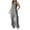 Zz-34-Grey, variant on Wyzesi Long Sleeve Jumpsuit for Women Petite Women's Square Neck Ribbed Wide Leg Jumpsuit Sleeveless High Waist Pants Rompers with Pockets 2025 Features