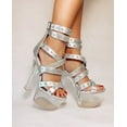 thumbnail image 4 of Golden Bulls Colima-01 Clear Platform Fashion Sandal in Silver, 4 of 4