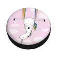 thumbnail image 3 of Easygdp Aerial Yoga for Unicorn Automobile Tire Dust Cover, 14-17in Spare Tire Cover Universal Fit for Trailer, Car, Truck, SUV, Jeep - 17 inch, 3 of 9