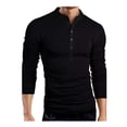 thumbnail image 1 of Playera Slim Fit Hombre Caballero Camisa Botón Manga Larga, 1 of 4