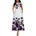 thumbnail image 2 of Ketyyh-chn99 Robes pour Femmes Grande Taille Robe Maxi Manche à Volants Jupe Évasée à Étages Mini Robe Blanc,G, 2 of 5