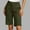 Army Green, variant on Womens High Waist Button Front Utility Bermuda Shorts, Air Permeable Wear Resistant Fabric Durable Casual Structure Design Green L