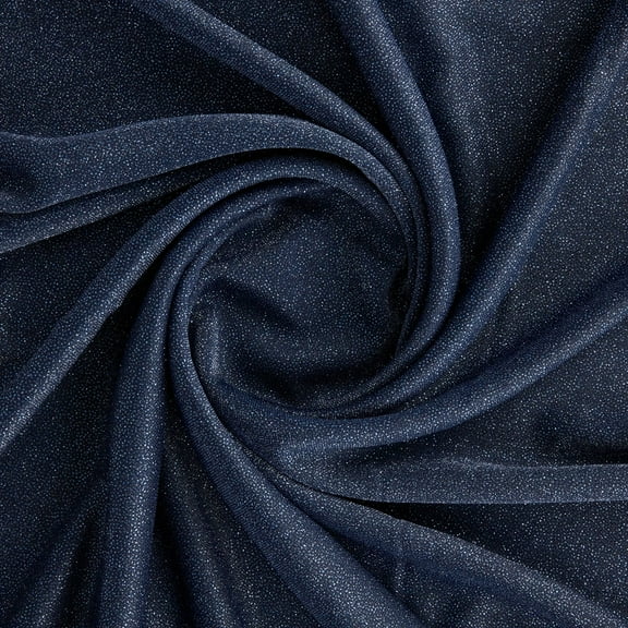 Zelouf Milena Glitter Knit  , Sewing, DIY, Crafts Fabric by the Yard, Navy/navy, 3 Yard