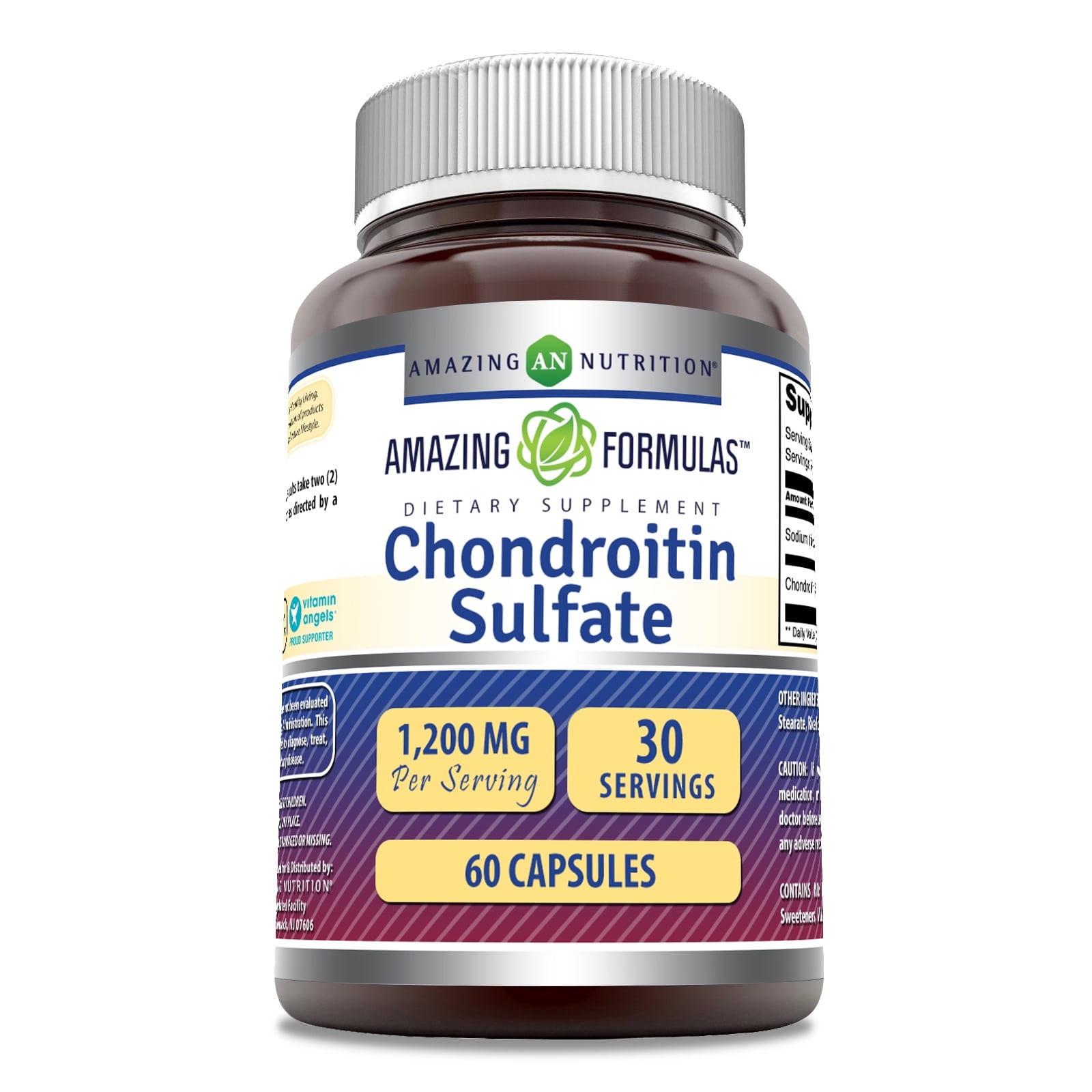 Amazing Formulas Chondroitin Sulfate 1200mg Per Serving 60 Capsules Supplement | Non-GMO | Gluten Free | Made in USA