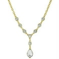 thumbnail image 2 of 1928 Jewelry Clear Crystal Teardrop Y-Necklace For Women 16" + 3" Extender, 2 of 3