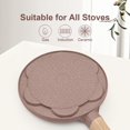 thumbnail image 5 of Ceramic Pancake Pan with Detachable Handle, 7 Hole Smiley Face Mold - Brown, 5 of 5