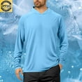 thumbnail image 6 of Dagegui Sun Shirts Mens Tops UPF 50+ UV Protection Hoodies Long Sleeve Lightweight Summer Hiking Fishing Cycling Tops Sky Blue XXL, 6 of 6