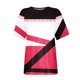 thumbnail image 3 of Tops de Hombro Frío para Mujeres Hombro Impreso Casual Insertado Cuello Redondo de Manga Corta, Moda Superior, 3 of 4