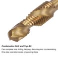 thumbnail image 3 of Uxcell M10x1.5 Titanium Coated High Speed Steel Combination Drill Tap Bit Extra Long, 3 of 6