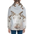 thumbnail image 6 of Pofeuu White Reindeer Portrait Print Teenage Zipper Hoodie Sweatshirts Hooded Casual Jackets With Pocket For Boys Girls-Medium, 6 of 6