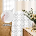 thumbnail image 3 of No Hook Shower Curtain, Grey Boho Shower Curtains for Bathroom with See Through Top Window, Vintage Ethnic Tribe Abstract Art Waterproof & Washable Bath Curtain 66"x72", 3 of 9