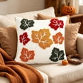 thumbnail image 5 of Fall Embroidered Pillow, Maple Leaf Cushion, Halloween Sofa Decor, Tufted Textured Design and Festive Themed Patterns for Living Room Sofas, Bedroom Accents, and Party Settings, 5 of 6