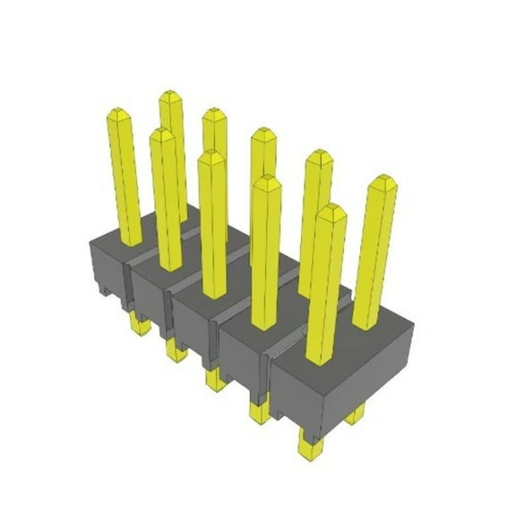 Pack of 2 TSW-105-07-F-D Connector Header Through Hole 10 position 0.100 (2.54mm)