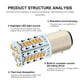 thumbnail image 2 of Flash Stop Lamps Flashing Car Tail Brake Light para automóviles Motocicleta (Amarillo) Ehuebsd Accesorios para autos y motos, 2 of 3