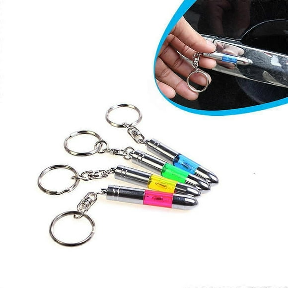 4 Packs Car Human Body Static Electricity Eliminator Discharger, Silver High Voltage Anti-Static Keychain ESD Tool Sets (SD-2218)