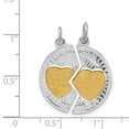 thumbnail image 3 of White Sterling Silver Charm Pendant Gold Tone 31 mm 23, 3 of 4