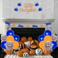 thumbnail image 2 of Little Pumpkin Baby Shower Decorations for Boy - Orange and Blue Pumpkin Truck Banner, Latex Balloons, Little Pumpkin Cake Toppers, Thanksgiving Fall Harvest Baby Shower Decorations, 2 of 5
