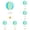 A*5, variant on Qiangzon Hot Air Balloon Decor, Hanging Ceiling Decoration, Round Rainbow Paper Garland with Clouds and Stars for Birthday, Graduation, Classroom, Party, 21.6 Inch, D